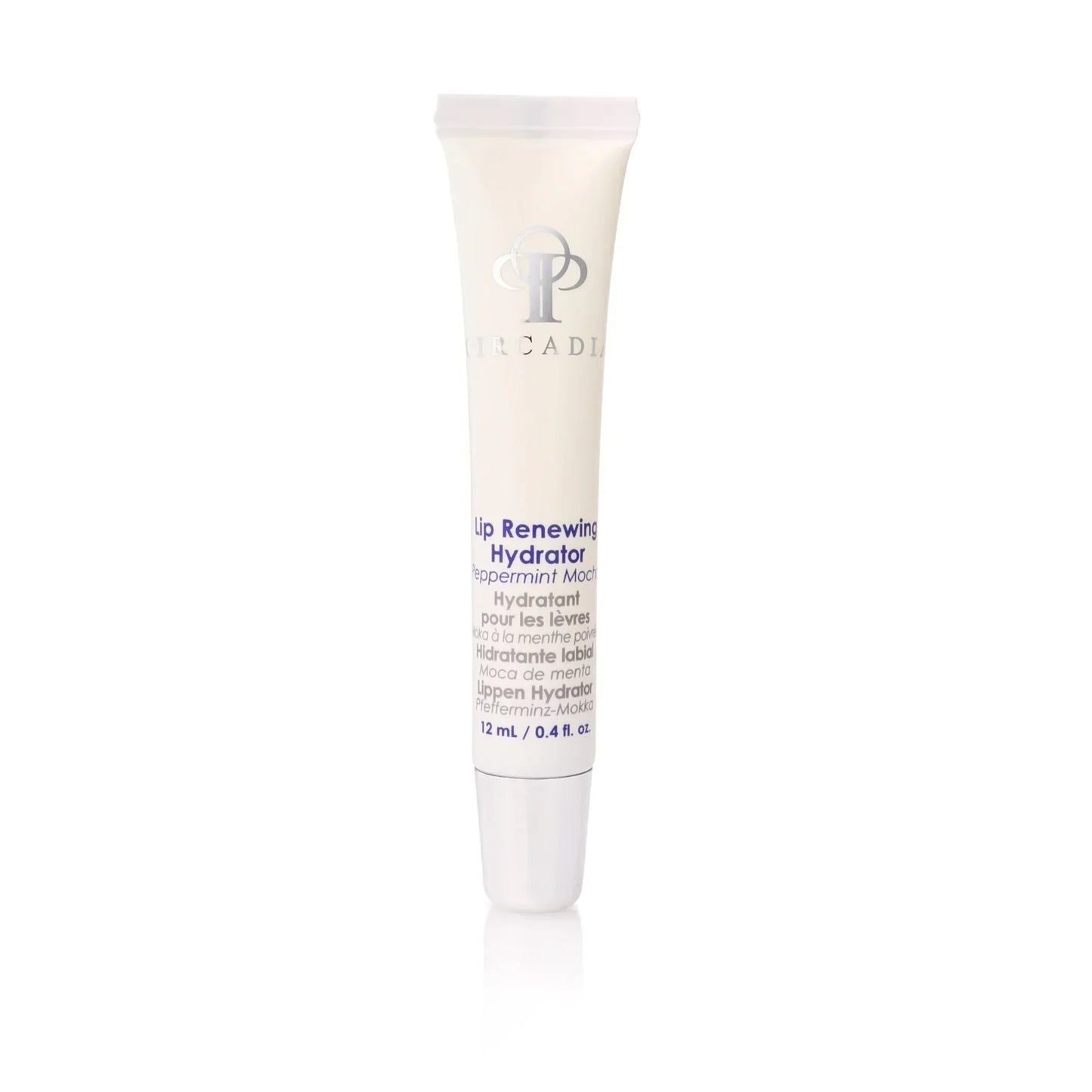 Lip Renewing Hydrator – Peppermint Mocha tube, 12mL, for plumping and hydrating lips.