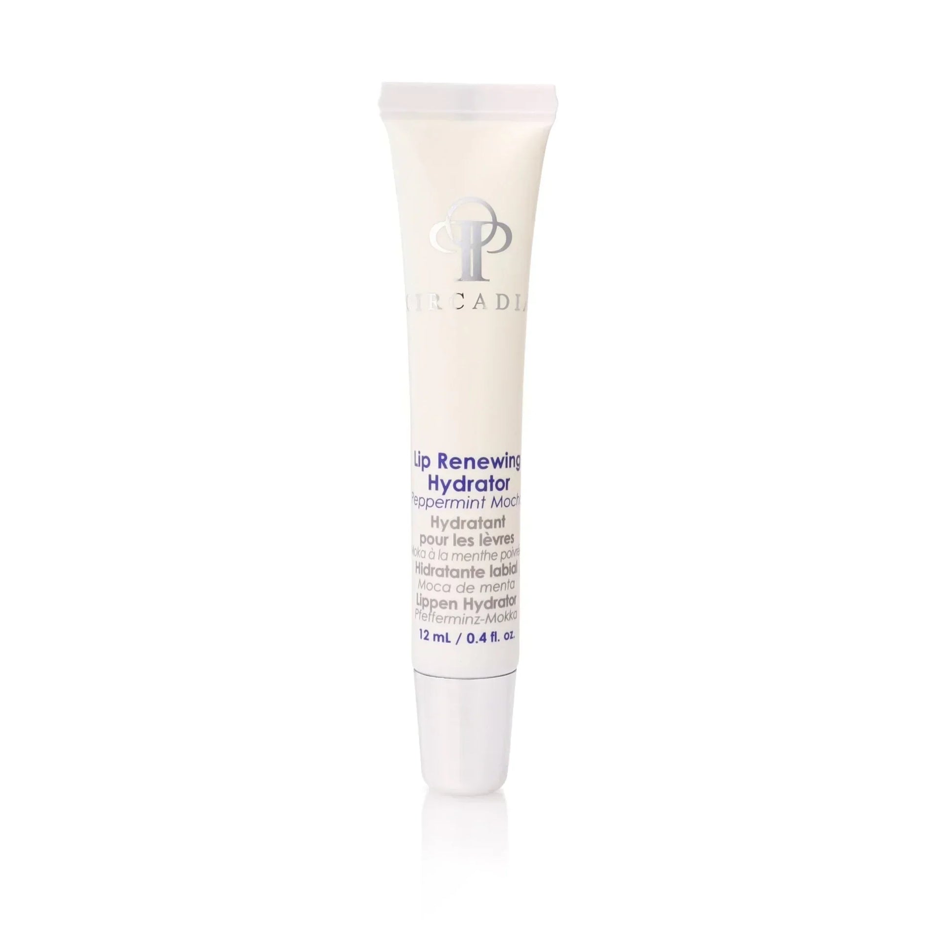 Lip Renewing Hydrator – Peppermint Mocha tube, 12mL, for plumping and hydrating lips.