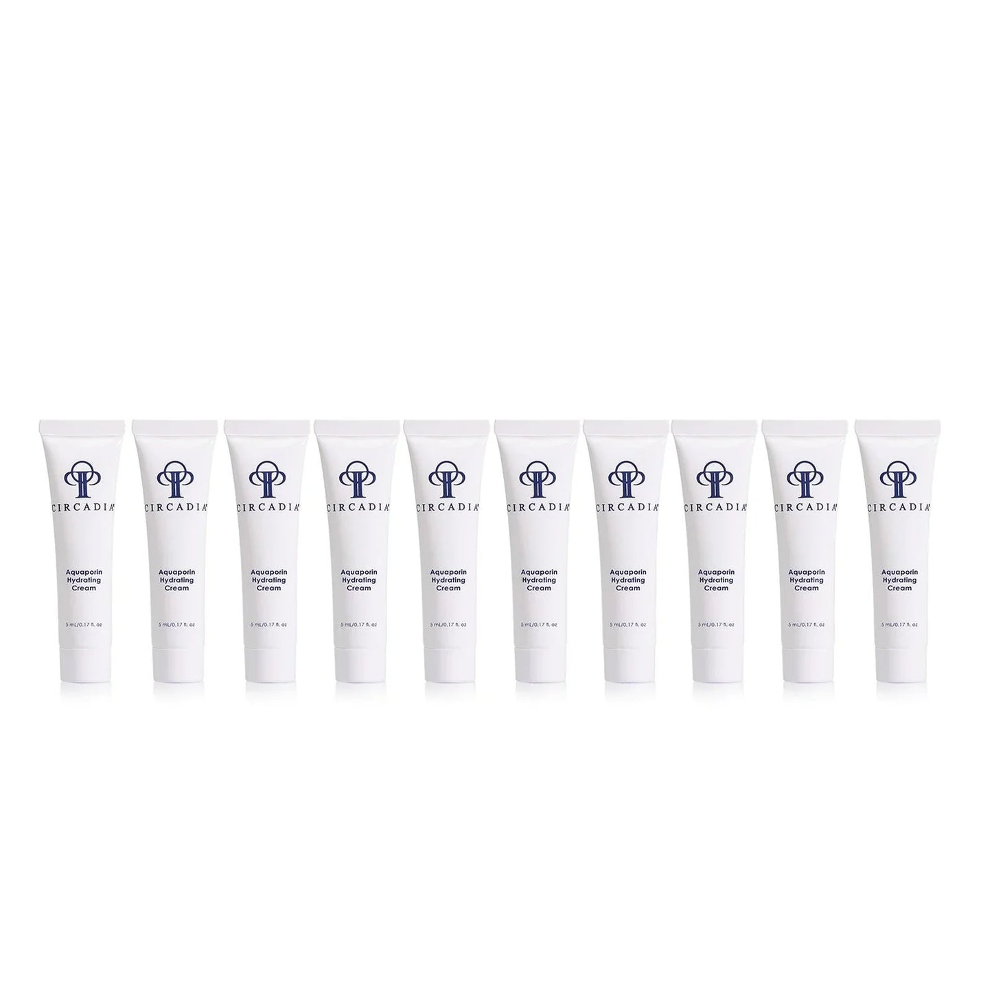 Aquaporin Hydrating Cream 10-pack, 5 mL sample tubes, natural oils for skin moisture.