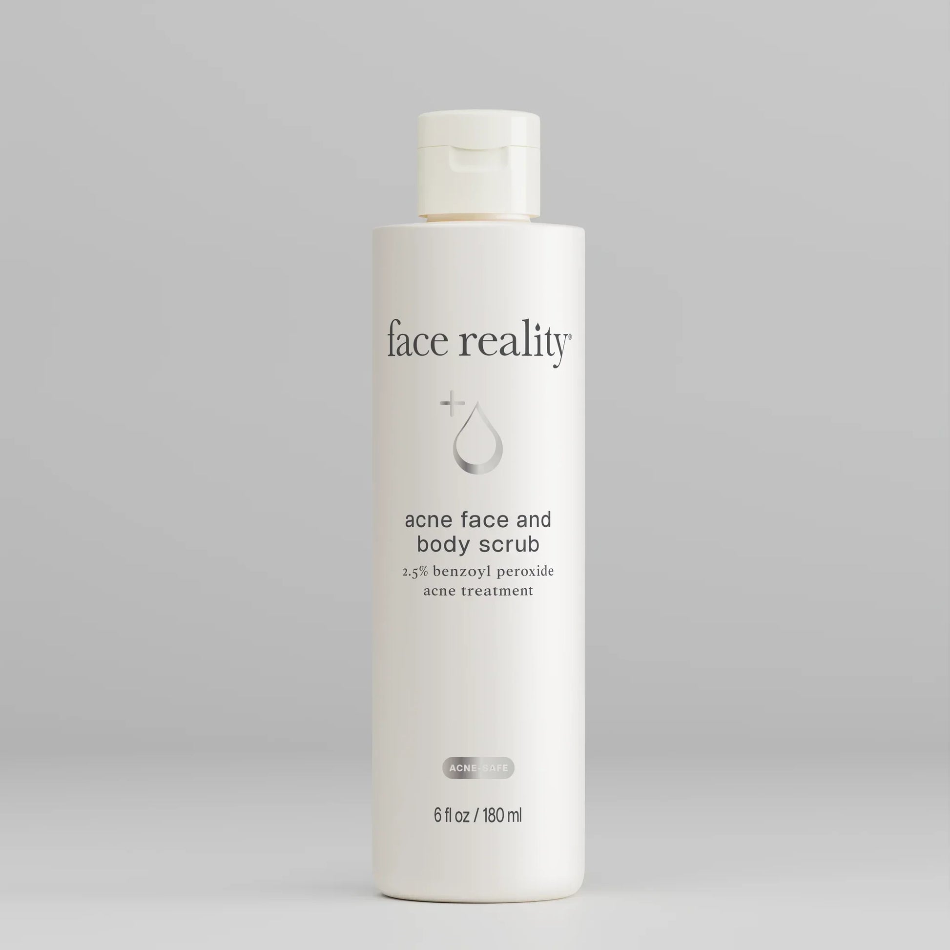 Acne Face and Body Scrub for smoother skin and unclogged pores.
