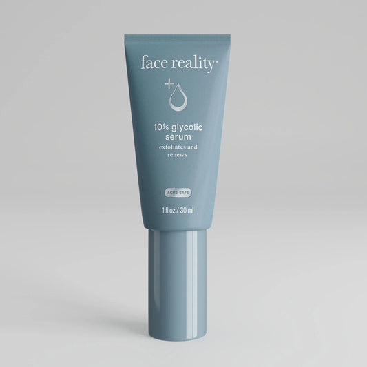 10% Glycolic Serum by Face Reality, advanced exfoliating skincare product.