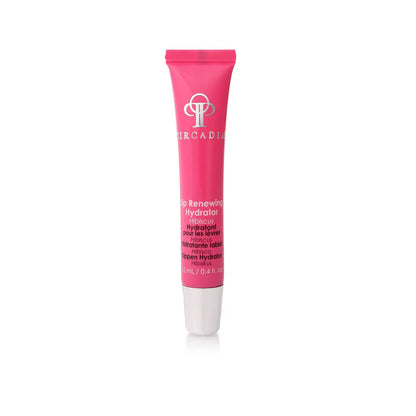 Lip Renewing Hydrator - Hibiscus in pink tube, 12mL, moisturizes and enhances lip fullness.