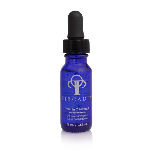 Reversal Serum with Vitamin C, hyaluronic acid, and Vitamin B5 for firmness and hydration in a 15 mL bottle.